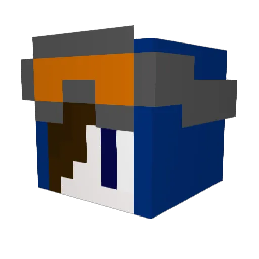 KittyMoonCat Minecraft avatar head, 3D render