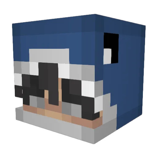 KittyNotTwitter Minecraft avatar head, 3D render