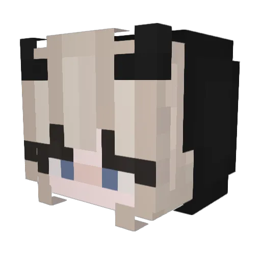 KittyOla135 Minecraft avatar head, 3D render