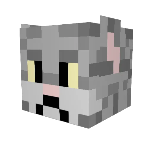 KittyPhoenix Minecraft avatar head, 3D render