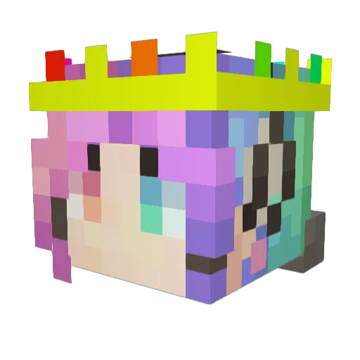 KittyRainbow79 Minecraft avatar head, 3D render