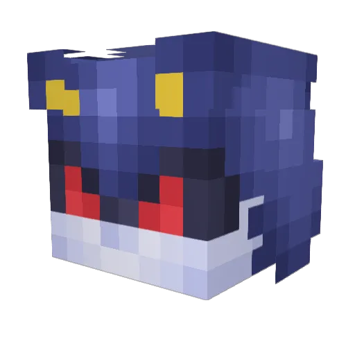 KittyShish Minecraft avatar head, 3D render