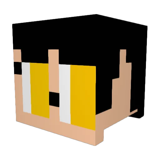 KittySquidd Minecraft avatar head, 3D render