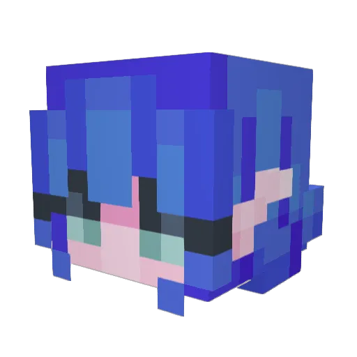 KittyTash Minecraft avatar head, 3D render