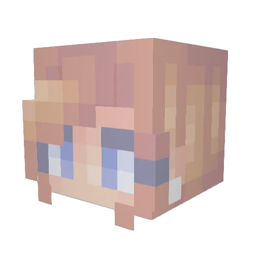 KittyTow Minecraft avatar head, 3D render