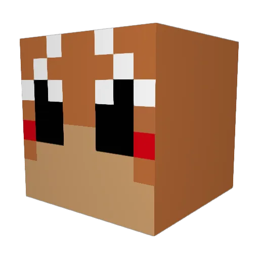 KittyVanKat Minecraft avatar head, 3D render