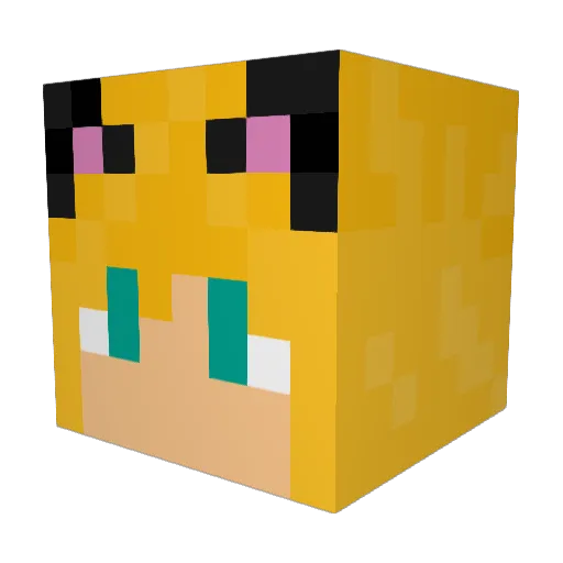 KittyWaifuKr Minecraft avatar head, 3D render
