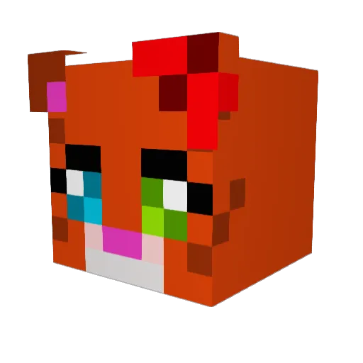 KittyZ69 Minecraft avatar head, 3D render