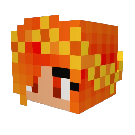 Kitty_Catherine Minecraft avatar head, 3D render