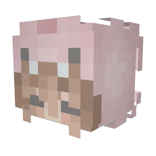 Kitty_Licious Minecraft avatar head, 3D render