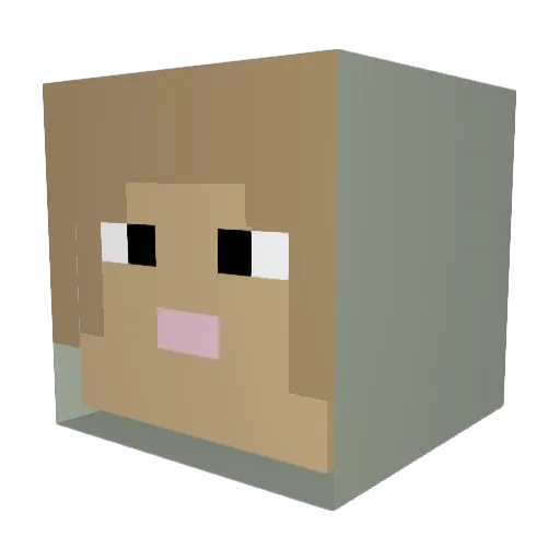 Kitty_Vera Minecraft avatar head, 3D render