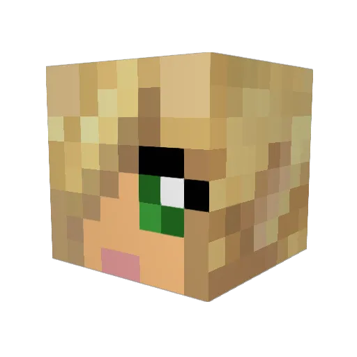 Kitty_kat_gamer Minecraft avatar head, 3D render