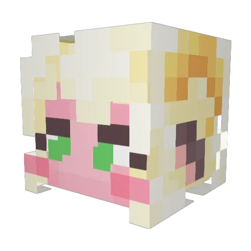 Kitty_mouse Minecraft avatar head, 3D render