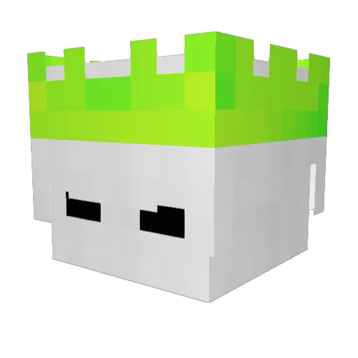 Kittyaaa Minecraft avatar head, 3D render