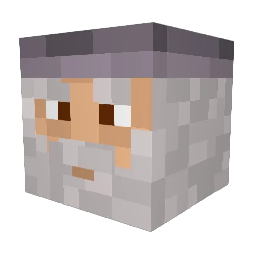 Kittybread Minecraft avatar head, 3D render
