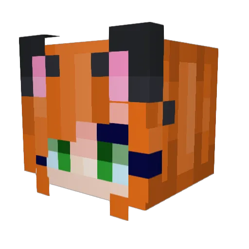Kittycatlover48 Minecraft avatar head, 3D render