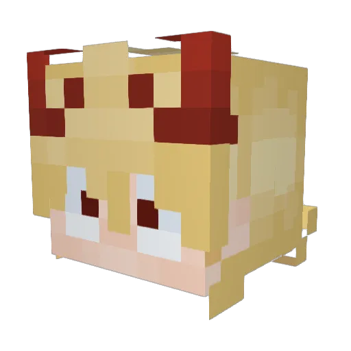 Kittycorn_2010 Minecraft avatar head, 3D render