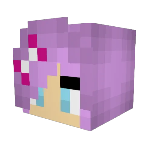 Kittydash13 Minecraft avatar head, 3D render