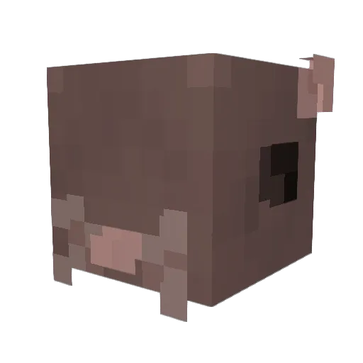 Kittydino Minecraft avatar head, 3D render