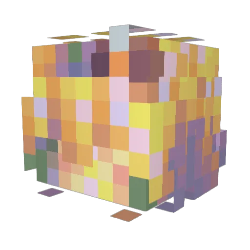 Kittyfie Minecraft avatar head, 3D render