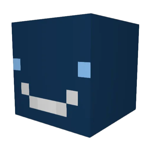 Kittyfinn Minecraft avatar head, 3D render