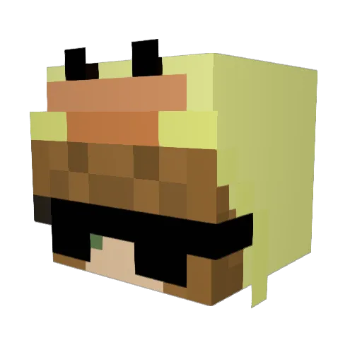 Kittyh4ze Minecraft avatar head, 3D render