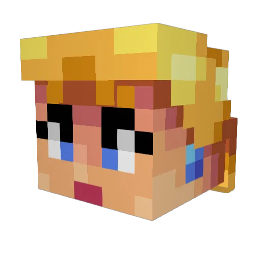 Kittyhunter88 Minecraft avatar head, 3D render