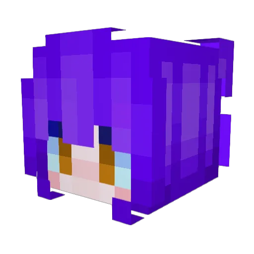Kittykatekemm Minecraft avatar head, 3D render