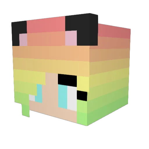 Kittykatie1 Minecraft avatar head, 3D render