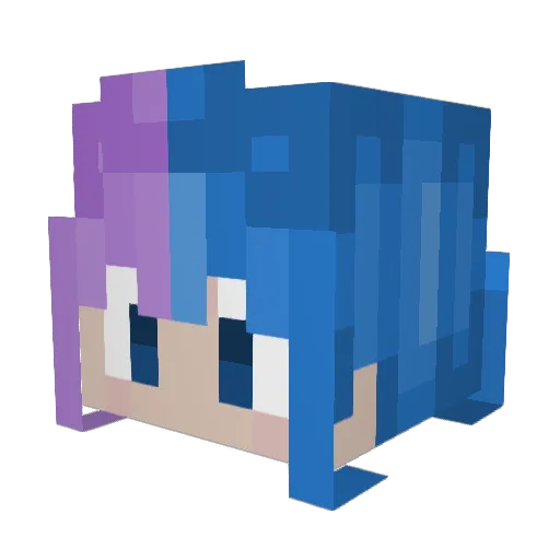 Kittykus Minecraft avatar head, 3D render