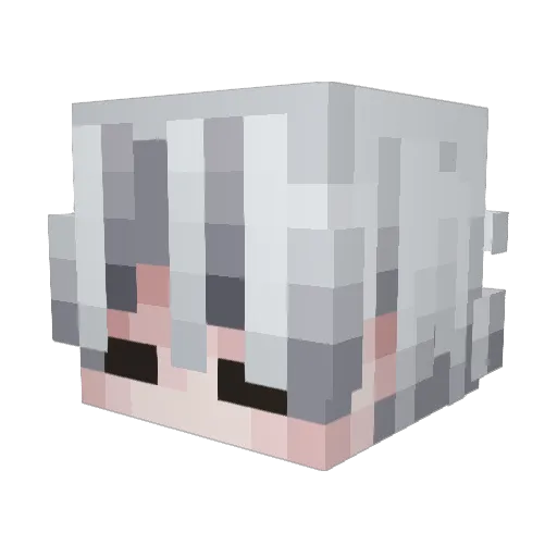 Kittypop_69 Minecraft avatar head, 3D render