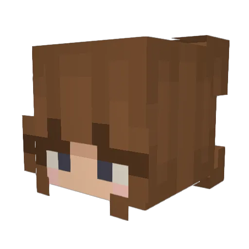 Kittyprime12 Minecraft avatar head, 3D render