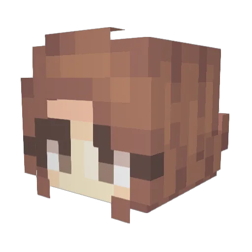 Kittyx3 Minecraft avatar head, 3D render