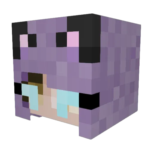 KittyxxKat Minecraft avatar head, 3D render