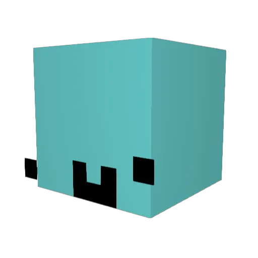 Kittzord Minecraft avatar head, 3D render