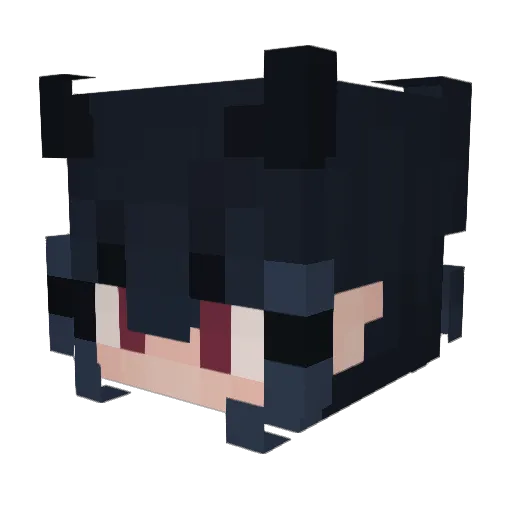 Kityevil Minecraft avatar head, 3D render