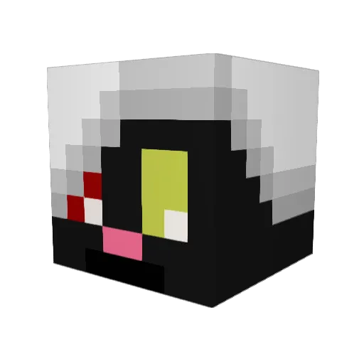 Kityo9 Minecraft avatar head, 3D render