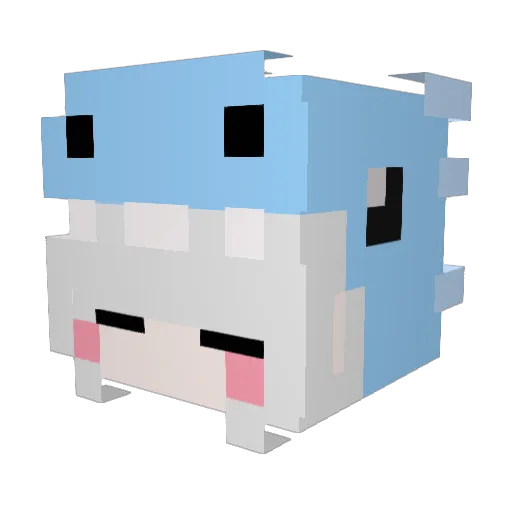 KitzaOuO Minecraft avatar head, 3D render