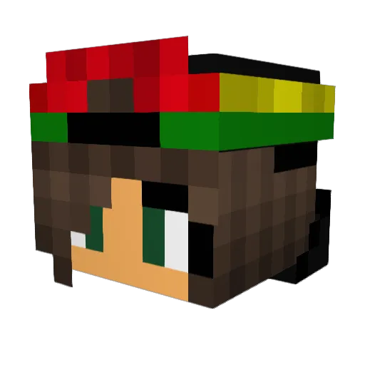 KitzonKilla Minecraft avatar head, 3D render