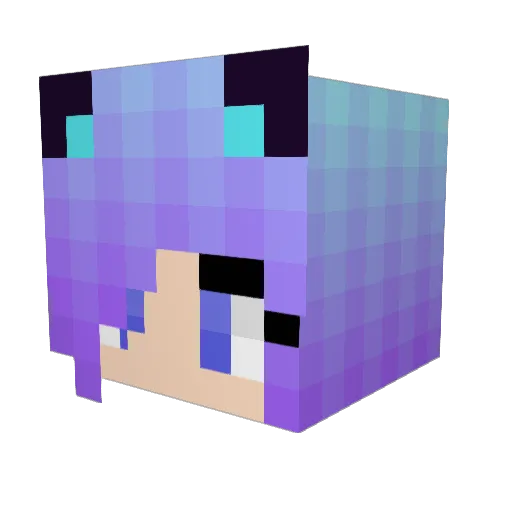 Kitzune_Devilkun Minecraft avatar head, 3D render