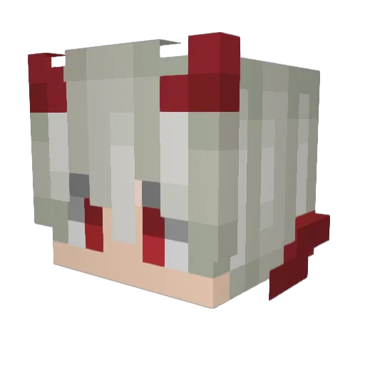 Kiudzin Minecraft avatar head, 3D render