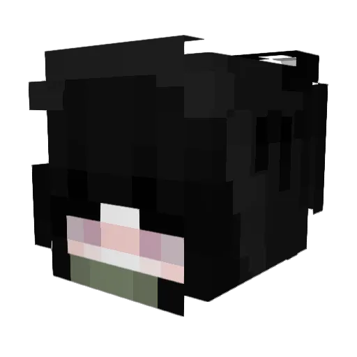 Kiur Minecraft avatar head, 3D render