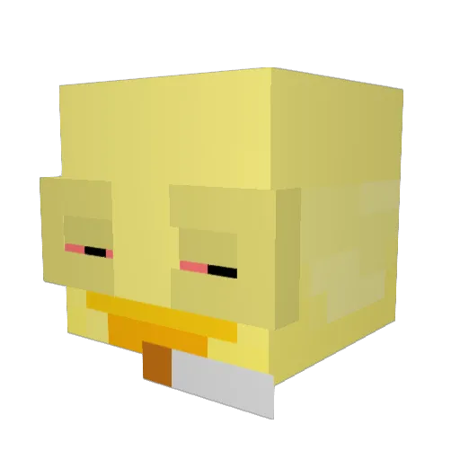 KivemLP Minecraft avatar head, 3D render