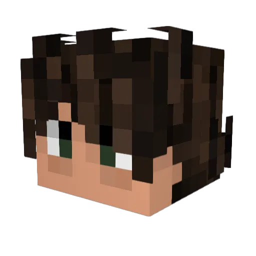 Kivion Minecraft avatar head, 3D render