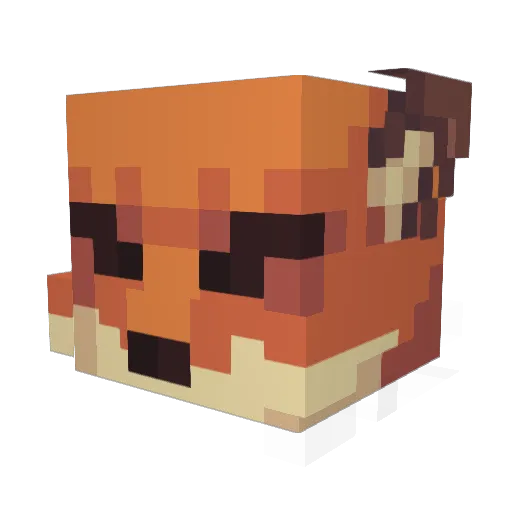 Kivke Minecraft avatar head, 3D render