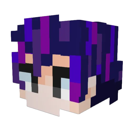 Kivrkai Minecraft avatar head, 3D render