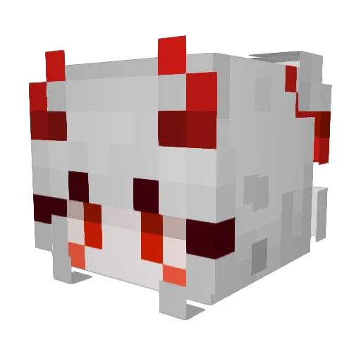 Kiw1X3 Minecraft avatar head, 3D render