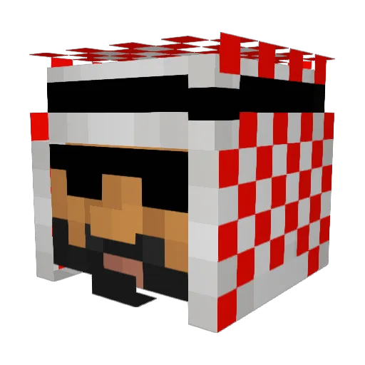 Kiwee Minecraft avatar head, 3D render
