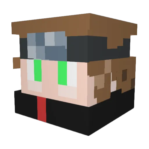Kiwi13016 Minecraft avatar head, 3D render