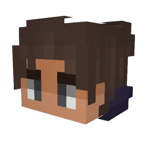 KiwiDog_ Minecraft avatar head, 3D render